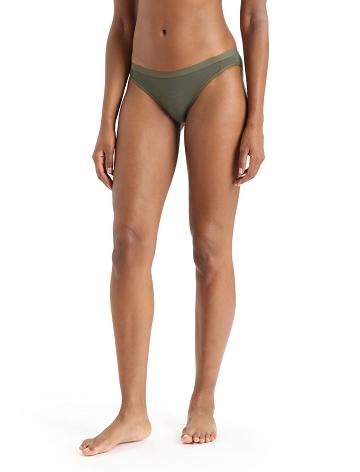 Dámské Spodní Prádlo Icebreaker Merino Siren Bikiny Briefs Olivy Zelené | CZ 1227AHKP